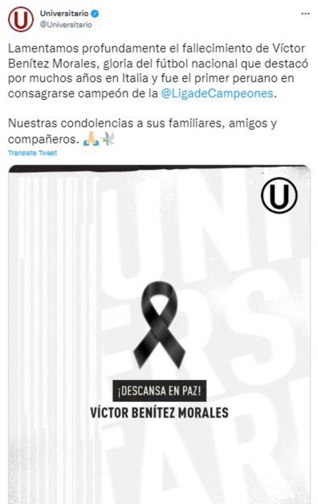 Publicación Universitario. Foto: captura Twitter