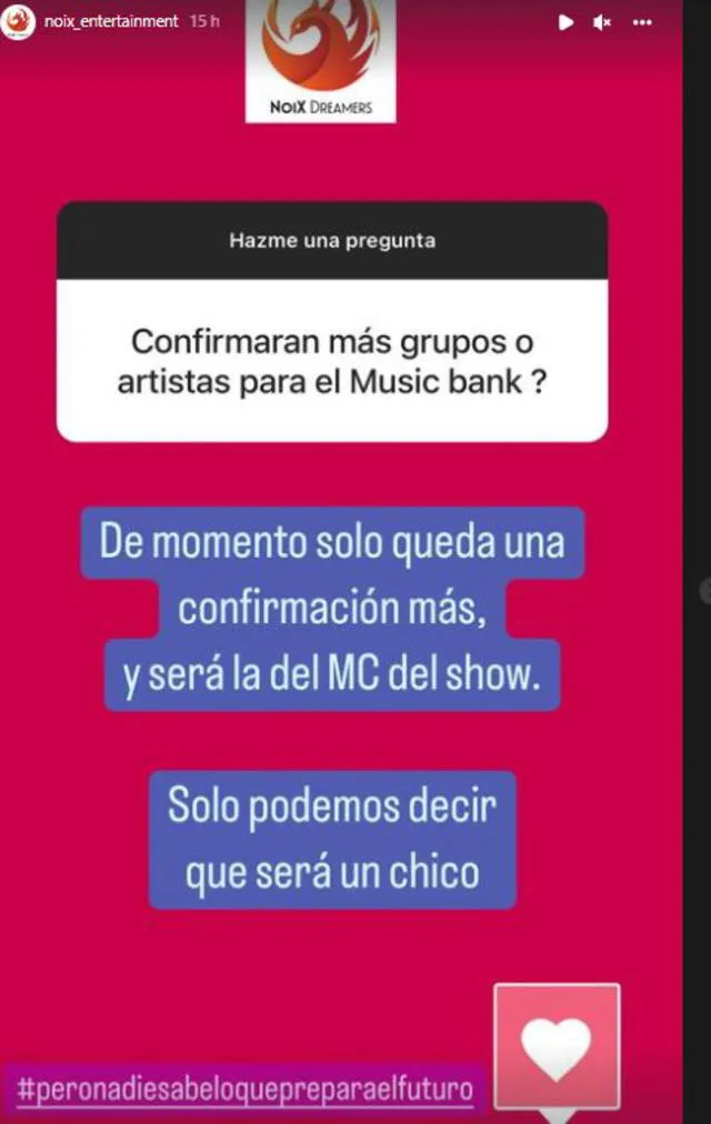Music Bank en Chile 2022: Q&A por NoiX Entertainment. Foto: Instagram/Noix