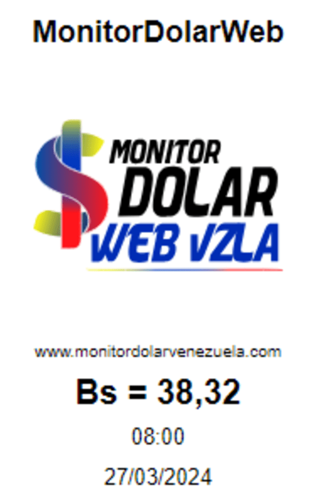  Monitor dólar 27 de marzo. Foto: monitordolarvenezuela.com<br>    