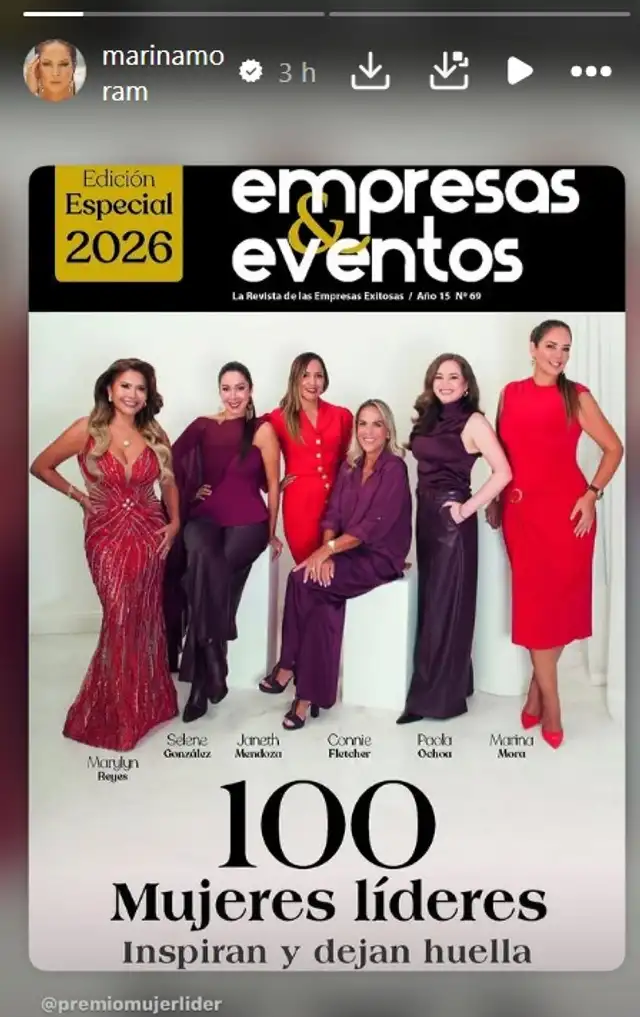 Marina Mora fue tomada en cuenta en este ranking por su trayectoria, innovación, liderazgo, impacto empresarial e historia de vida inspiradora.