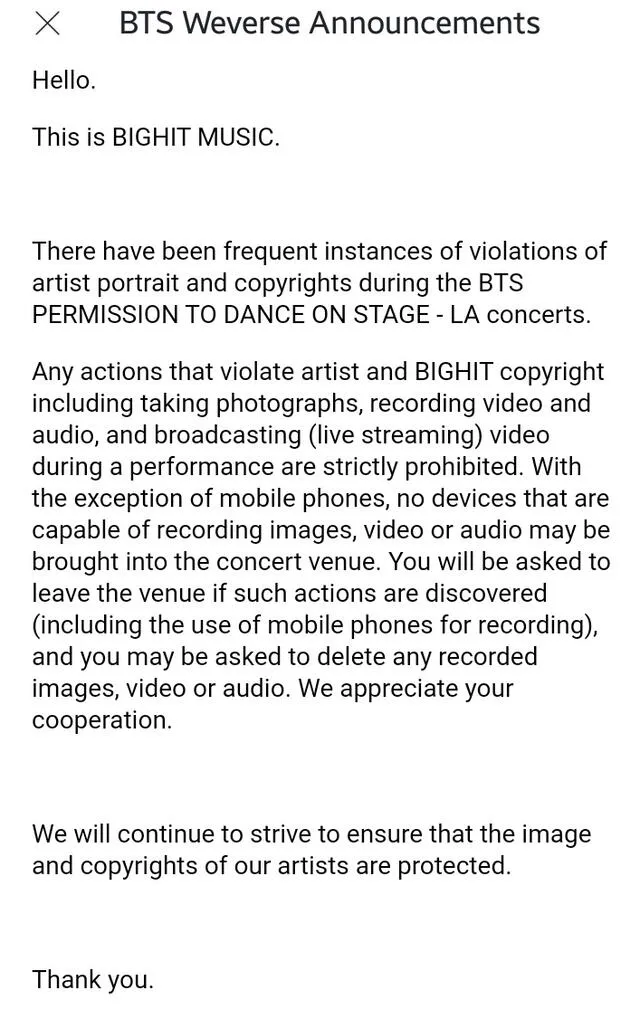 BTS, Permission to dance on stage, Los Ángeles