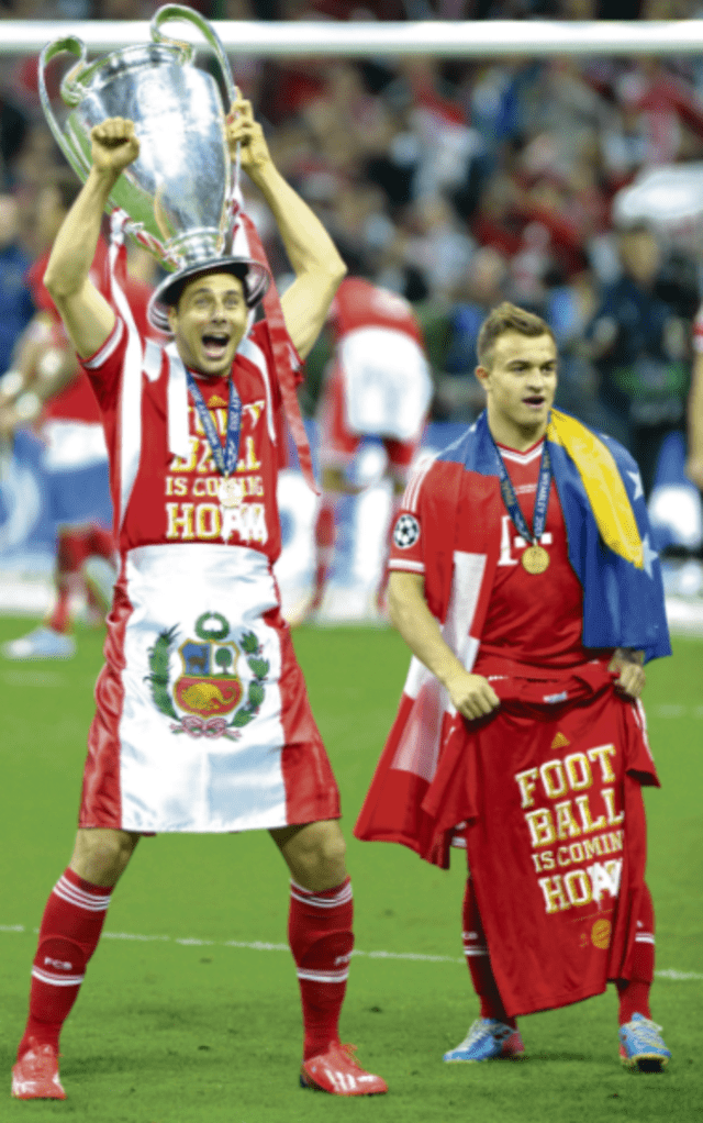 Claudio Pizarro ganó la Champions League con Bayern Múnich. Foto: AFP