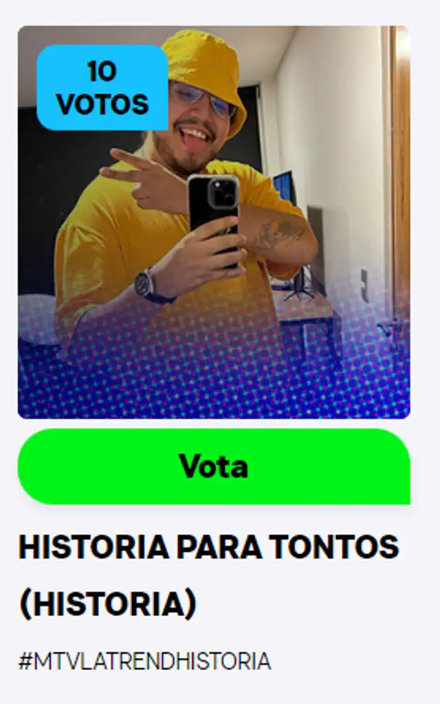 Historia para todos nominado en la categoría Trend Master. Foto: MTV Miaw   