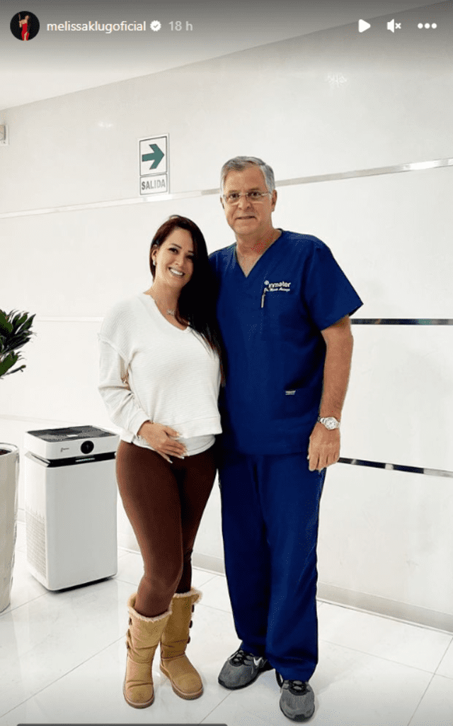 Melissa Klug en visitas médicas para conocer la salud de su bebé. Foto: Instagram/Melissa Klug   