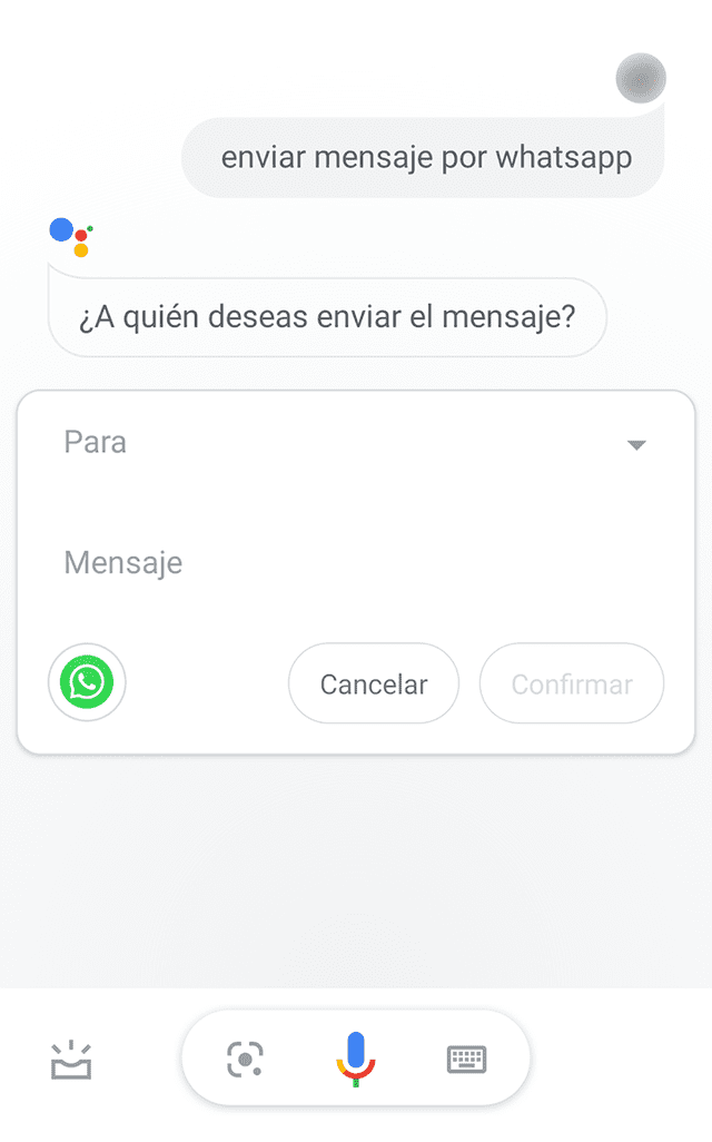 WhatsApp Siri Google Assistant