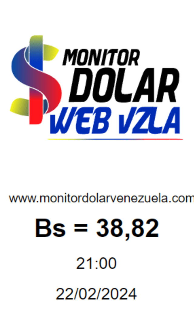 Monitor hoy Dólar, 23 de febrero: precio del dólar en Venezuela. Foto: monitordolarvenezuela.com   