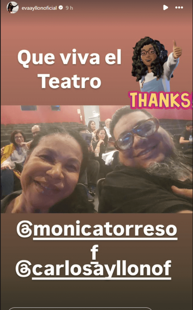 Eva Ayllón y su hijo mayor Carlos Ayllón. Foto: Instagram.    