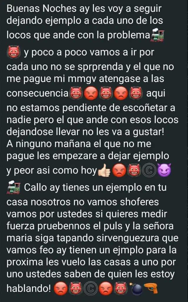  Empresa indicó que paga a dos bandas extorsivas, con cuotas de hasta 20 soles diarios. Foto: Disfusión.   
