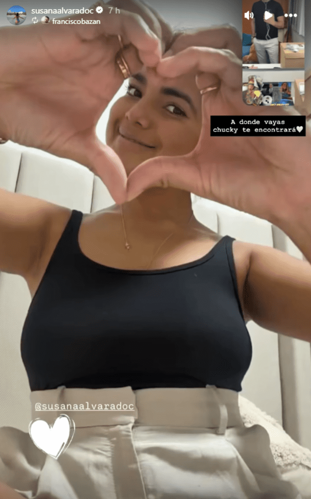 Videollamada de Paco Bazán y Susana Alvarado. Foto: captura/Instagram Videollamada de Paco Bazán y Susana Alvarado. Foto: captura/Instagram