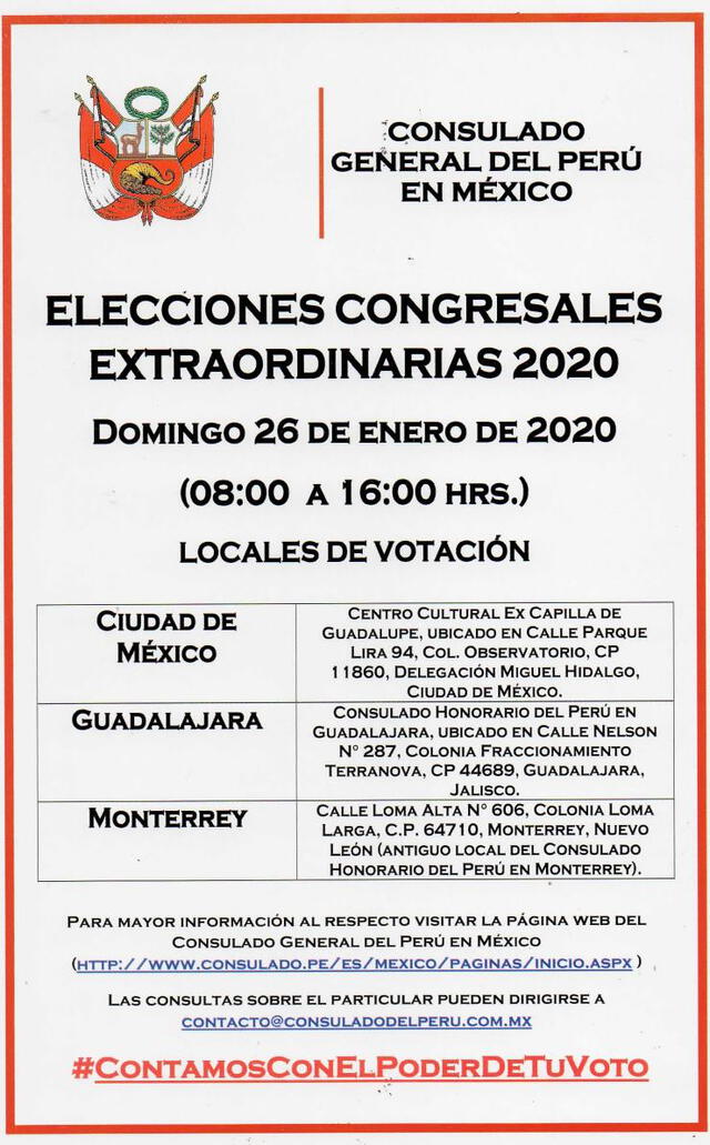 Ciudad de México, Guadalajara y Monterrey, serán las ciudades que tendrán locales de votación. (Foto: Twitter)