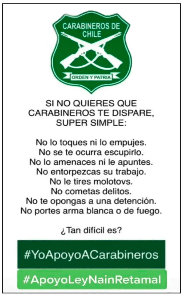 Imagen completa que muestra otros hashtags. Foto: Facebook Imagen completa que muestra otros hashtags. Foto: Facebook