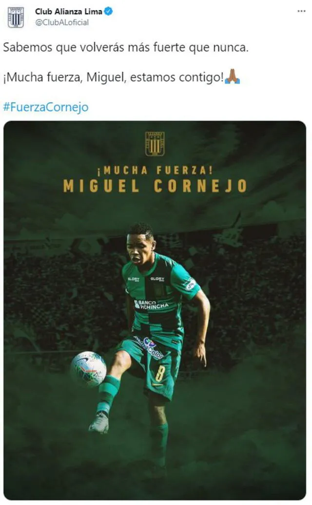 Alianza Lima no podrá contar con Miguel Cornejo durante varios meses.