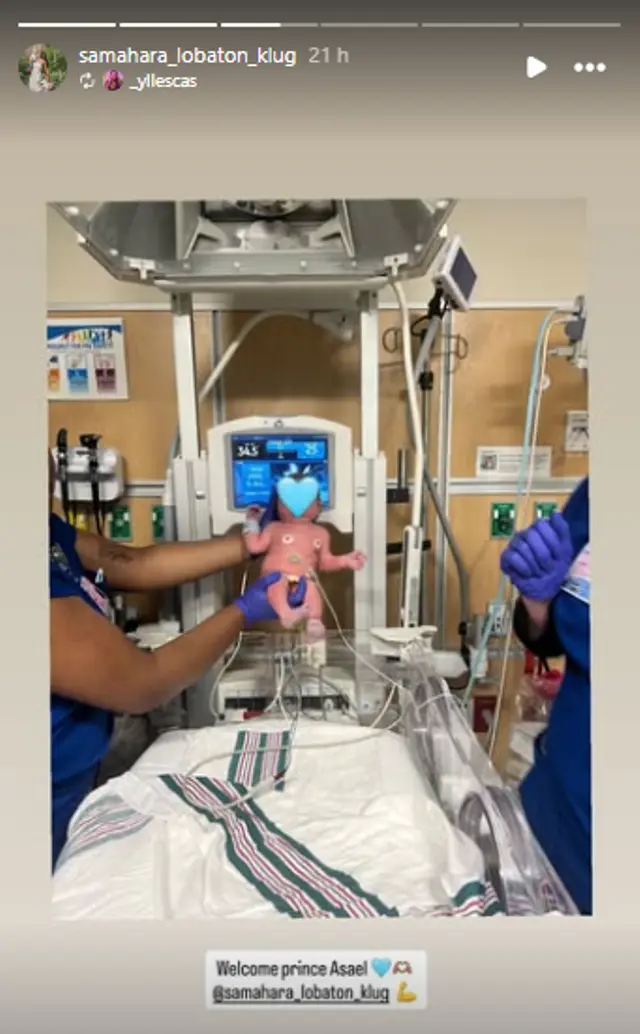 Primer hijo de Samahara. Foto: Instagram   