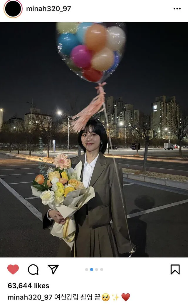Kang Min Ah se despide tras culminar True Beauty. Foto: minah320_97/Instagram