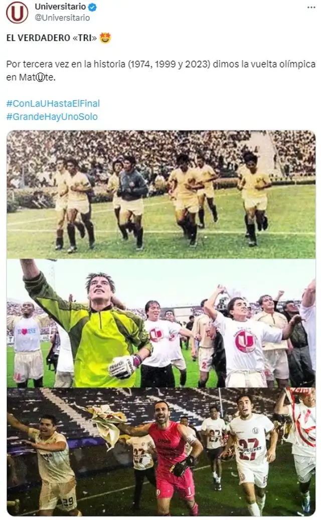 Mensaje de los cremas en las redes sociales. Foto: X/Universitario 