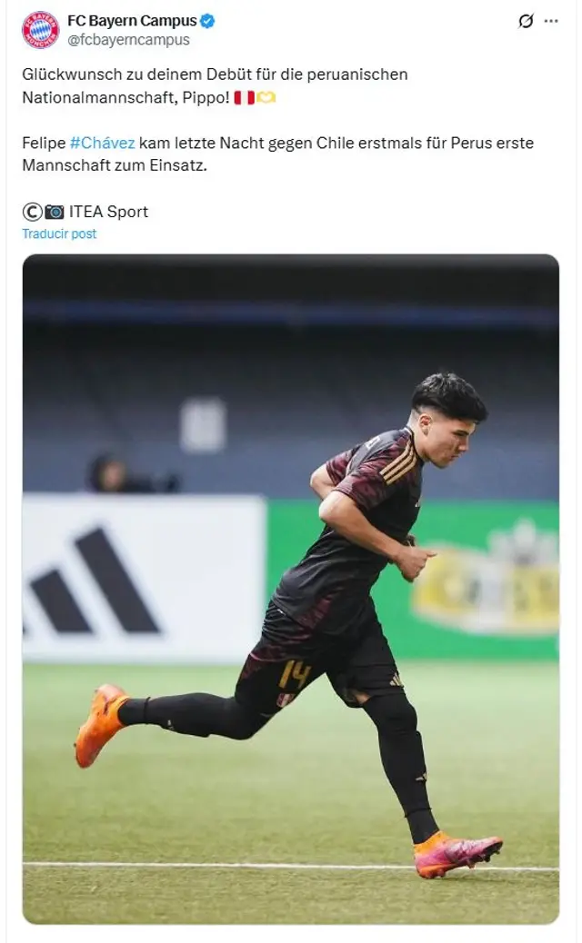 Tuit de FC Bayern Campus. Foto: captura de X Tuit de FC Bayern Campus. Foto: captura de X
