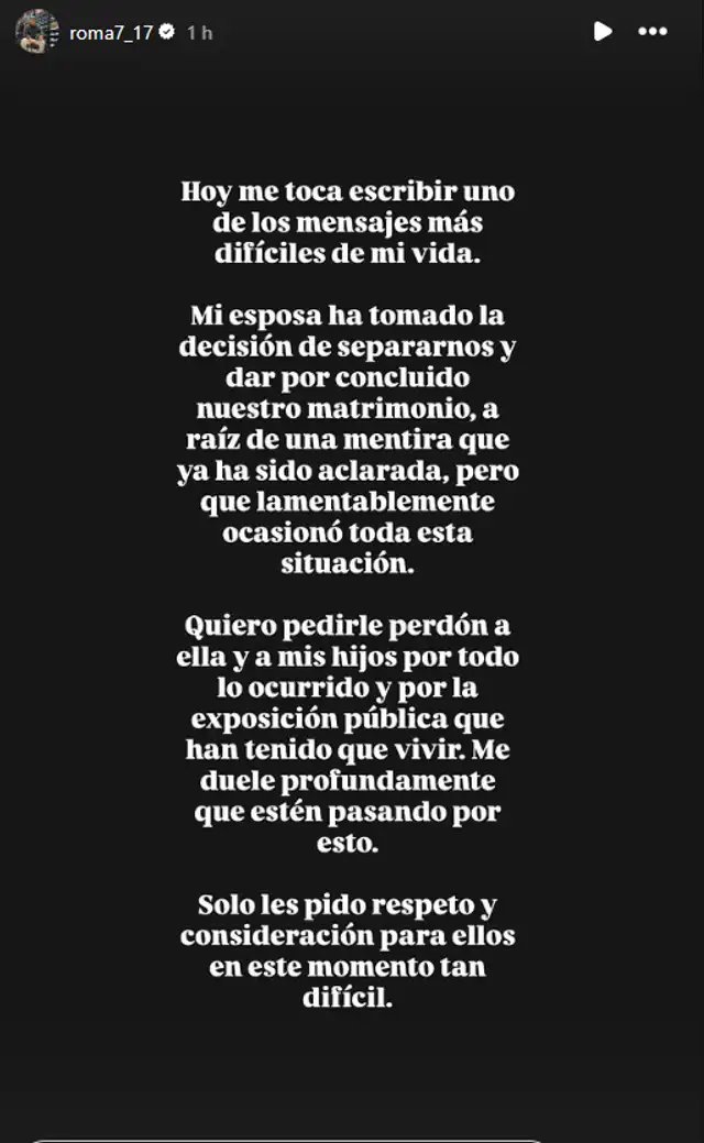 Publicación de Reimond Manco. Foto: Instagram. Publicación de Reimond Manco. Foto: Instagram.