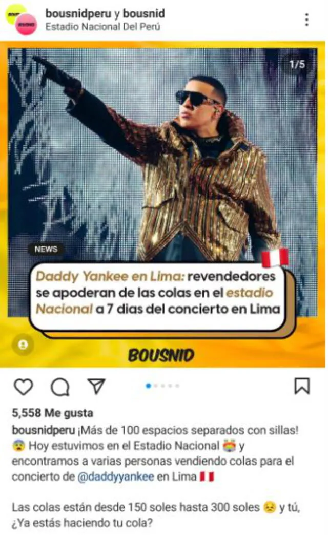 Inescrupulosos venden cola para el concierto de Daddy Yankee.