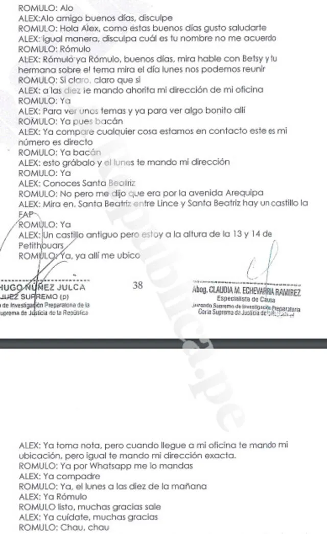 Resolución emitida por el juez Hugo Núñez.