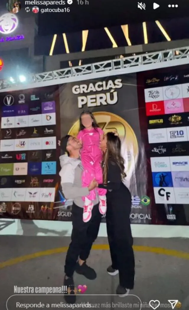 Rodrigo Cuba y Melissa Paredes celebraron con su hija Mía. Foto: instagram Rodrigo Cuba y Melissa Paredes celebraron con su hija Mía. Foto: instagram