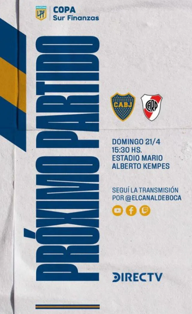 Banner del encuentro. Foto: Boca Juniors   