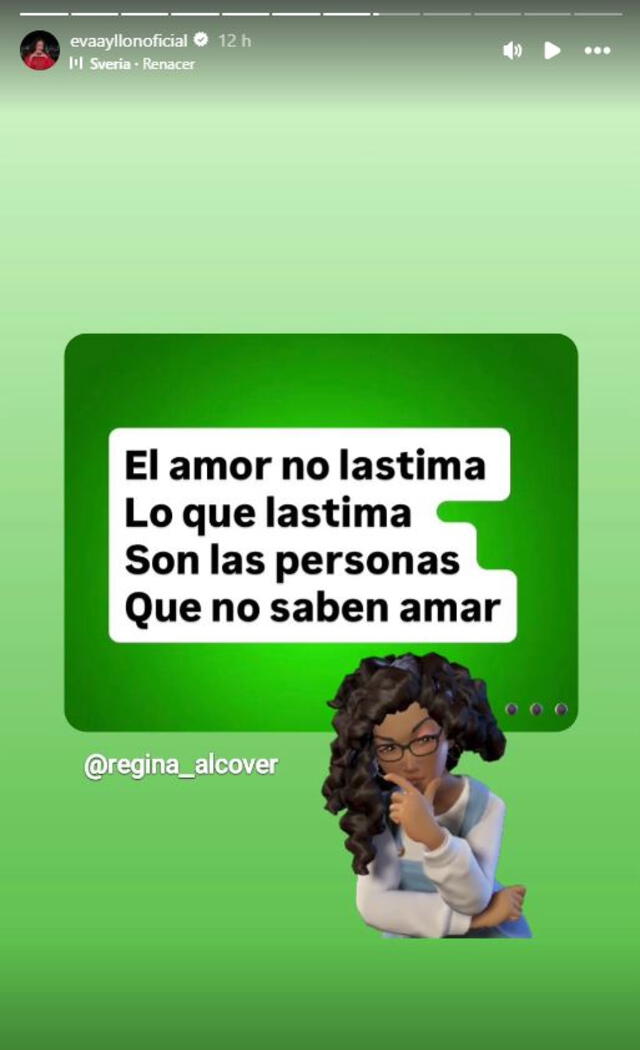 Eva Ayllón y su emotivo mensaje. Eva Ayllón y su emotivo mensaje.