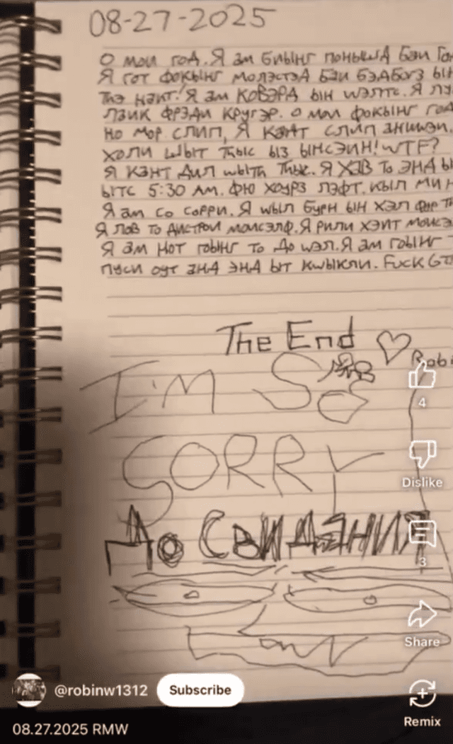  Parece que Robin Westman dejaba señales antes de perpetrar el tiroteo. Foto: @robinw1312<br>    