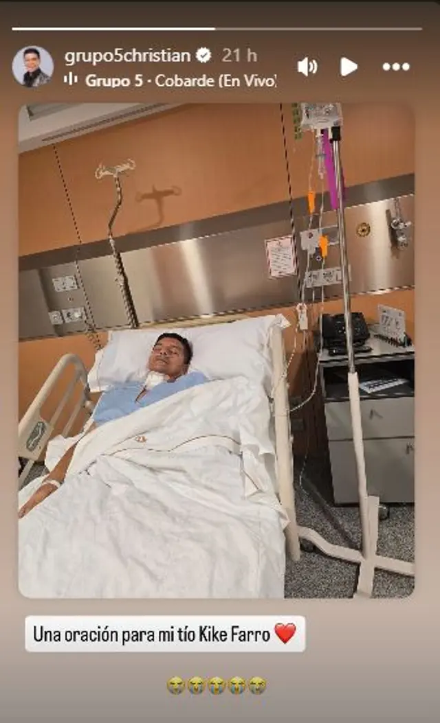  Christian Yaipén se pronuncia tras operación de Kike Farro. Foto: captura Instagram   