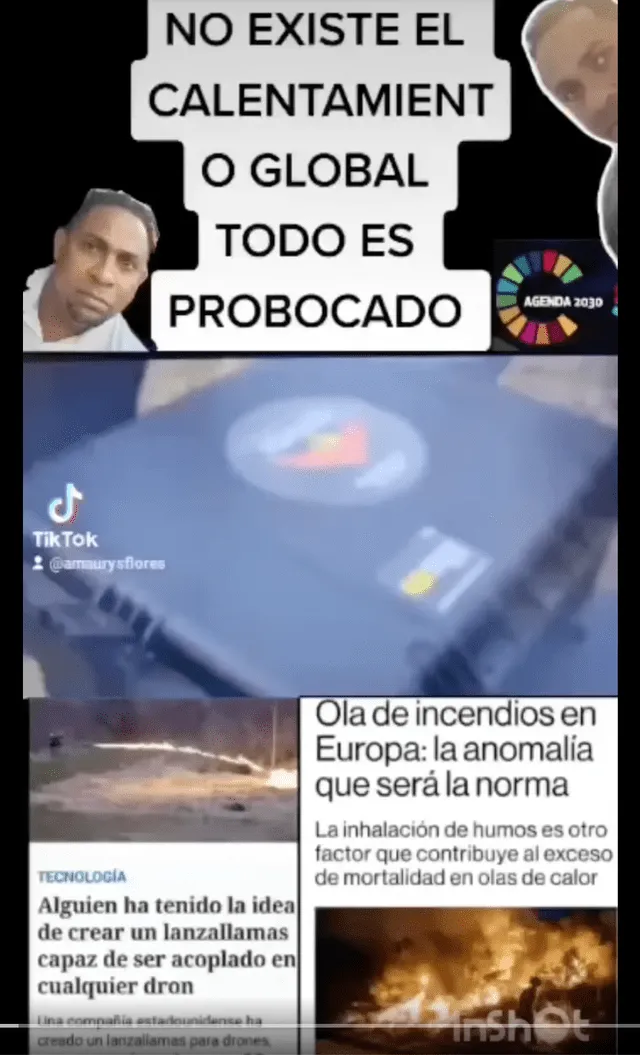 Video viral con supuestas pruebas de la inexistencia del calentamiento global. Foto: captura LR/Facebook.   