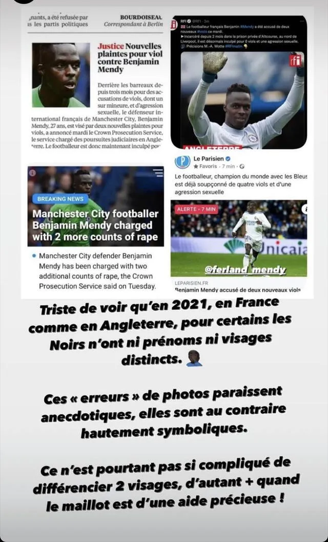 El mensaje de Edouard Mendy, portero de Chelsea. Foto: captura Instagram
