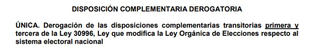 disposicio que planteaba eliminar voto preferencial en elecciones 2021.