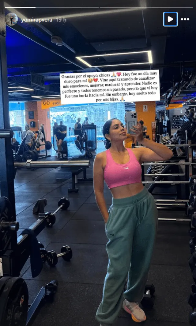  Mensaje de Yomira Peña. Foto: Instagram<br>    