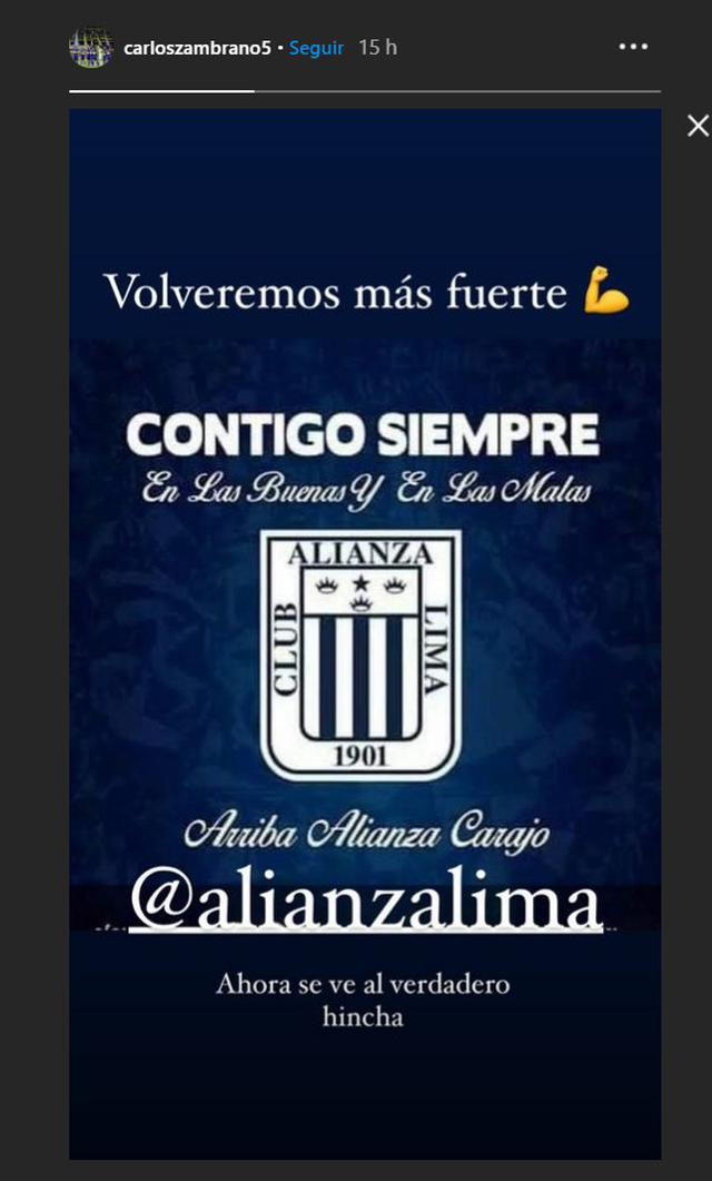 Carlos Zambrano nunca jugó por Alianza Lima pese a su hinchaje. Foto: Instagram
