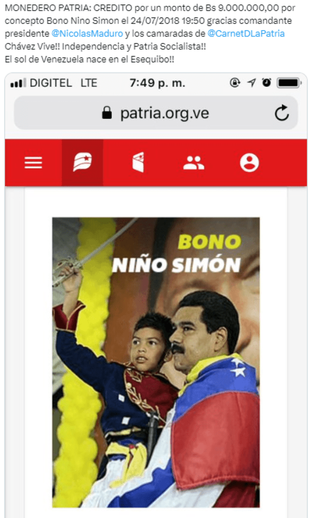 Bono Día del Niño 2023 | Patria | Nicolás Maduro | Venezuela