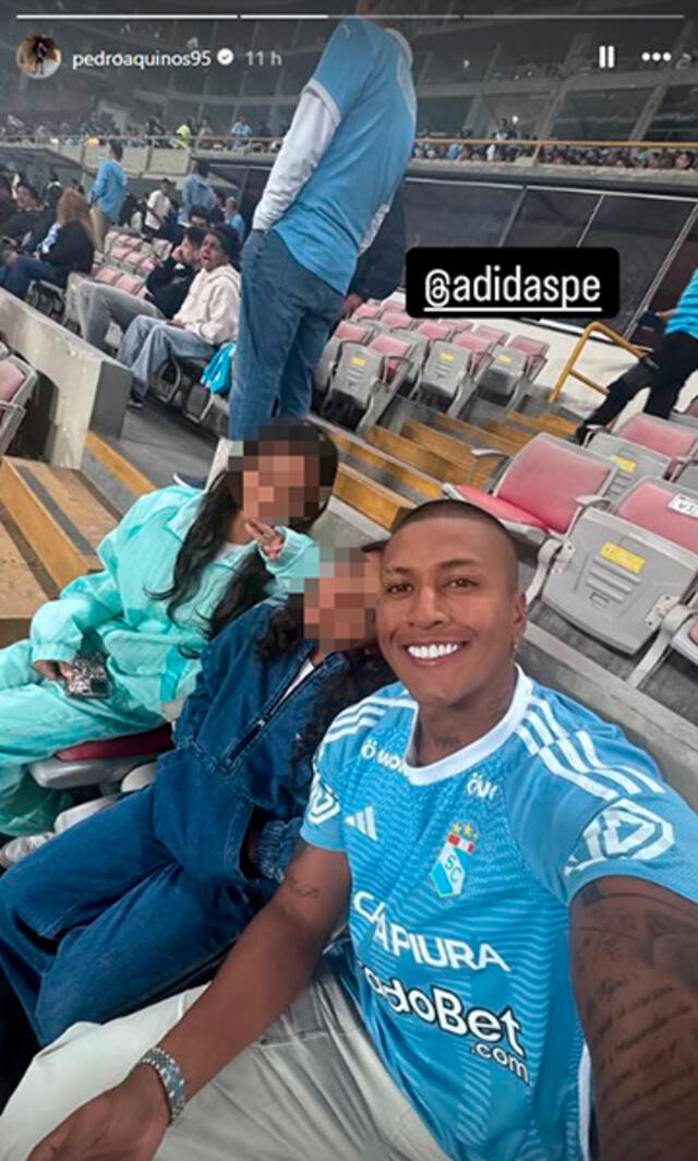 Hace algunos días, Aquino asistió a un partido de Sporting Cristal en Copa Libertadores. Foto: captura de Instagram Hace algunos días, Aquino asistió a un partido de Sporting Cristal en Copa Libertadores. Foto: captura de Instagram