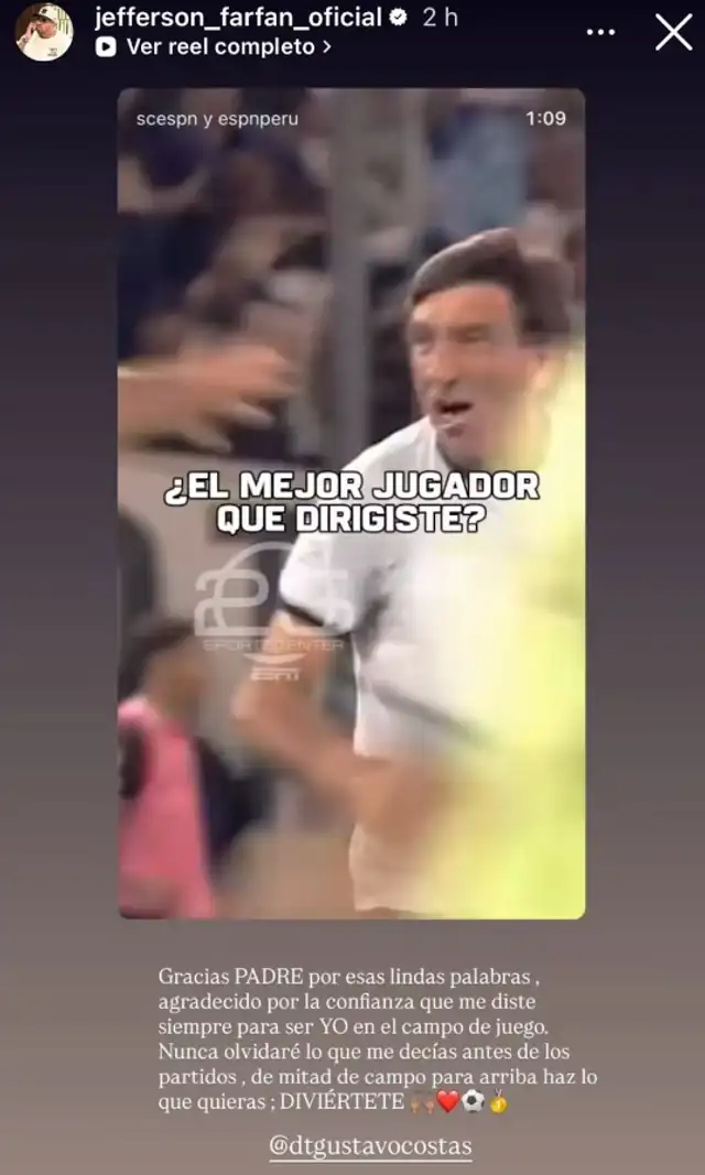 Historia del exfutbolista de Alianza Lima. Foto: Instagram/jefferson_farfan_oficial Historia del exfutbolista de Alianza Lima. Foto: Instagram/jefferson_farfan_oficial