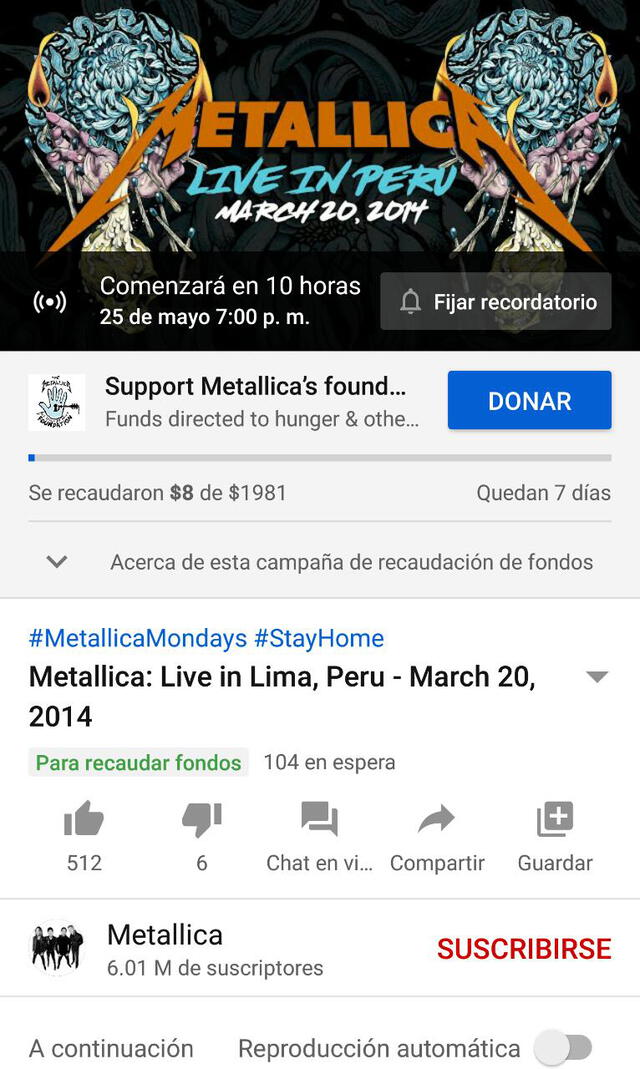 Metallica en Lima