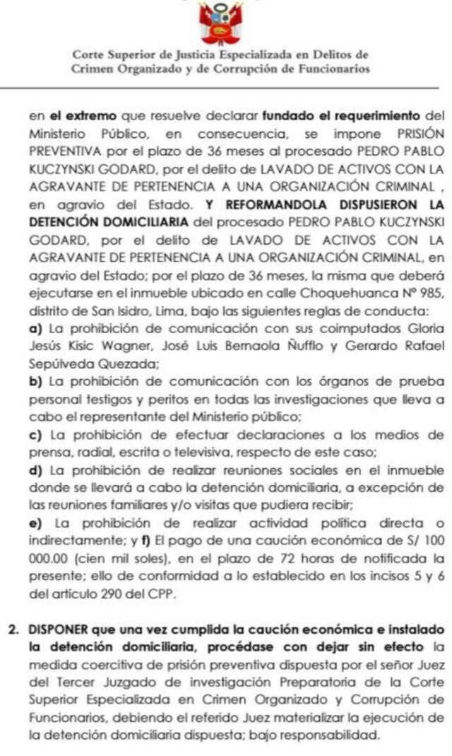 Resolución del juez de investigación preparatoria Jorge Chávez Tamariz.