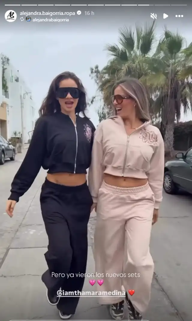 Alejandra Baigorria y Thamara Medina modelando la linea de ropa de la empresaria. Foto: Instagram.