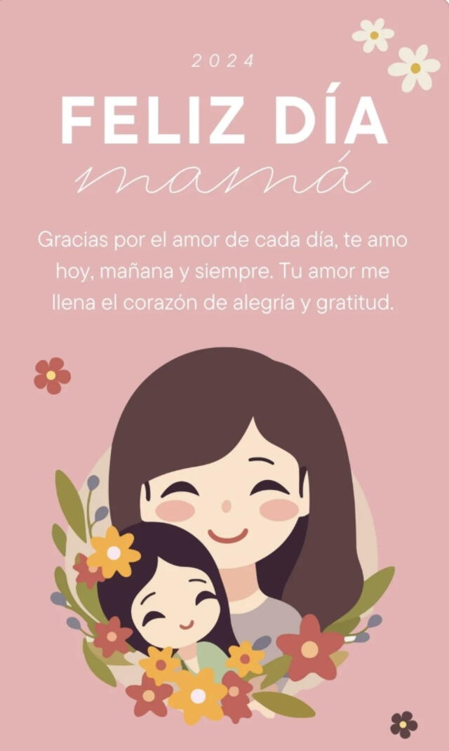 El amor hacia una madre suele ser el primer mensaje que hacen los hijos. Foto: Canva    