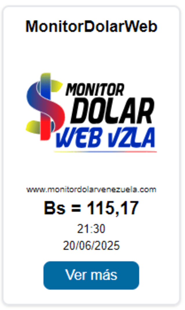 Conoce el precio de la divisa estadounidense hoy domingo 22 de junio. Foto: Monitor Dólar Conoce el precio de la divisa estadounidense hoy domingo 22 de junio. Foto: Monitor Dólar