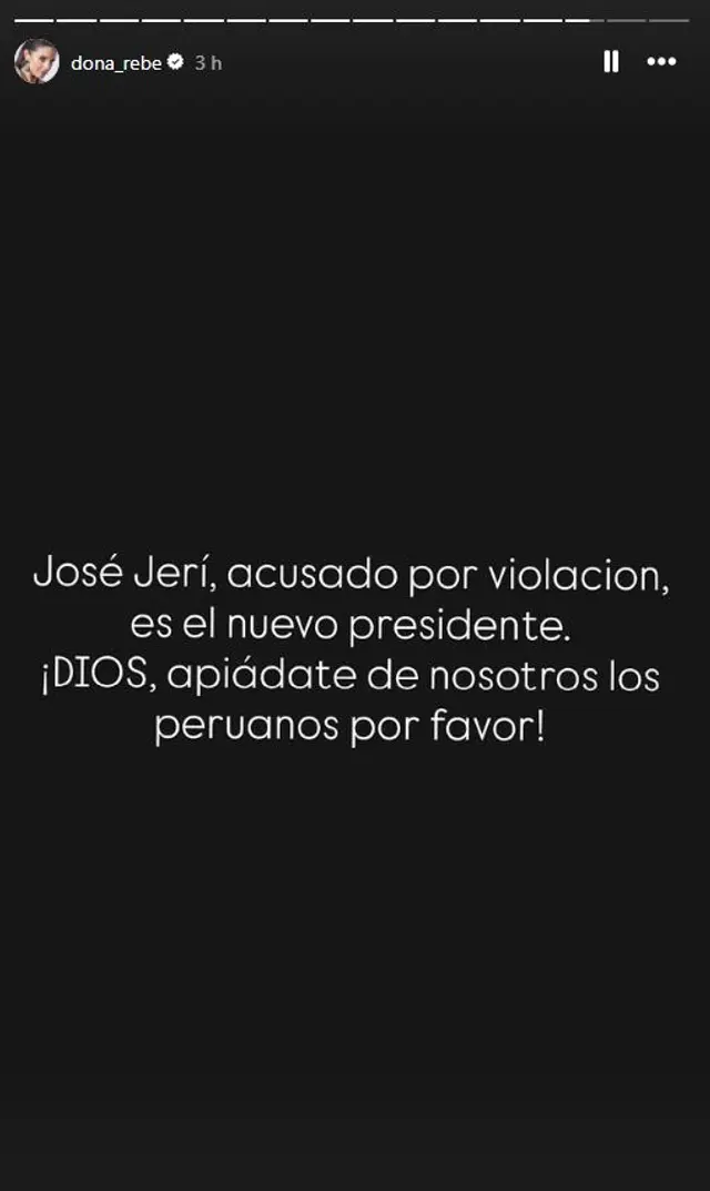 Rebeca Escribens arremete contra Jos Jer. Foto: Instagram 