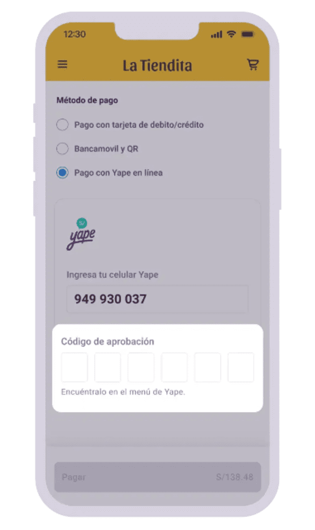  Pasos para comprar por internet con Yape. Foto: Captura de pantalla/Yape   