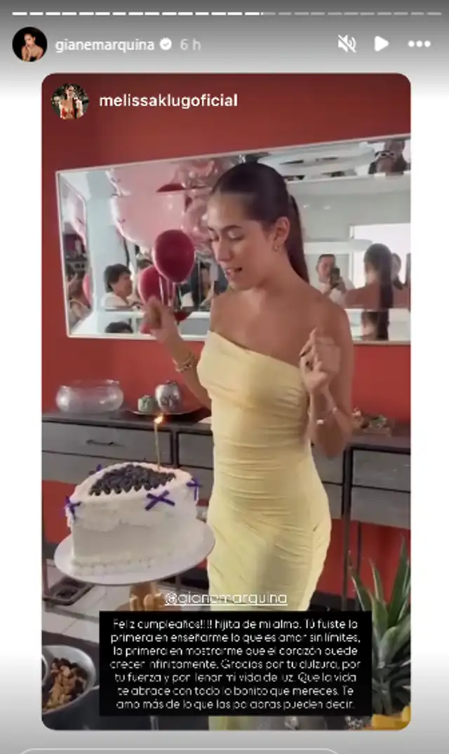 Mensaje de Melissa Klug. Foto: Instagram Mensaje de Melissa Klug. Foto: Instagram