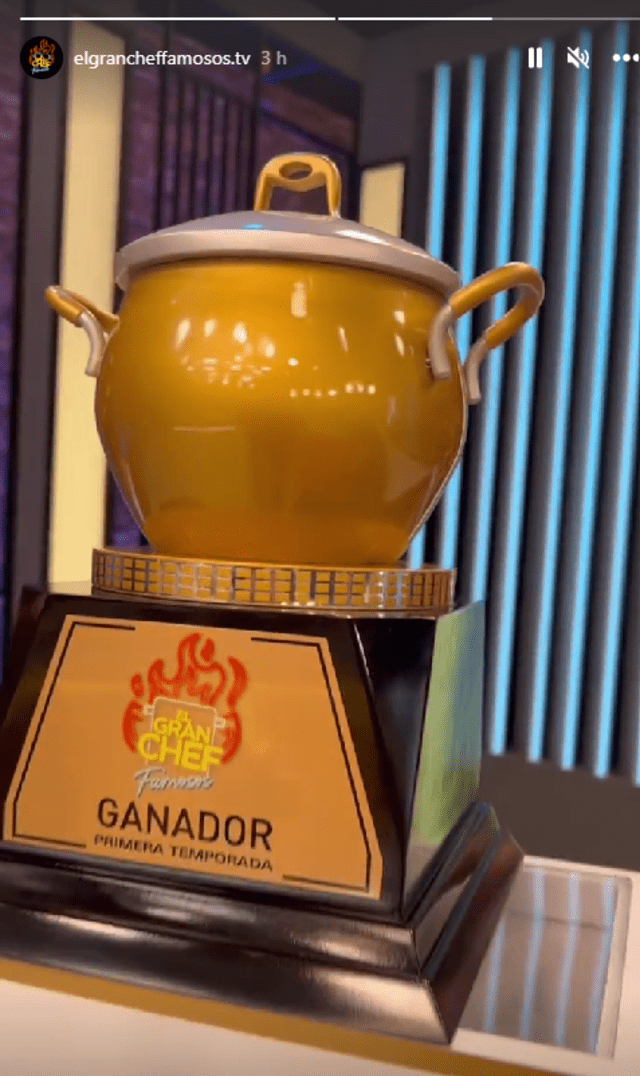 Este es el trofeo que se llevó el ganador de "El gran chef: famosos". Foto: Instagram   