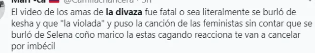 'La Divaza’ es atacado por burlarse de “Un violador en tu camino” y de famosas cantantes