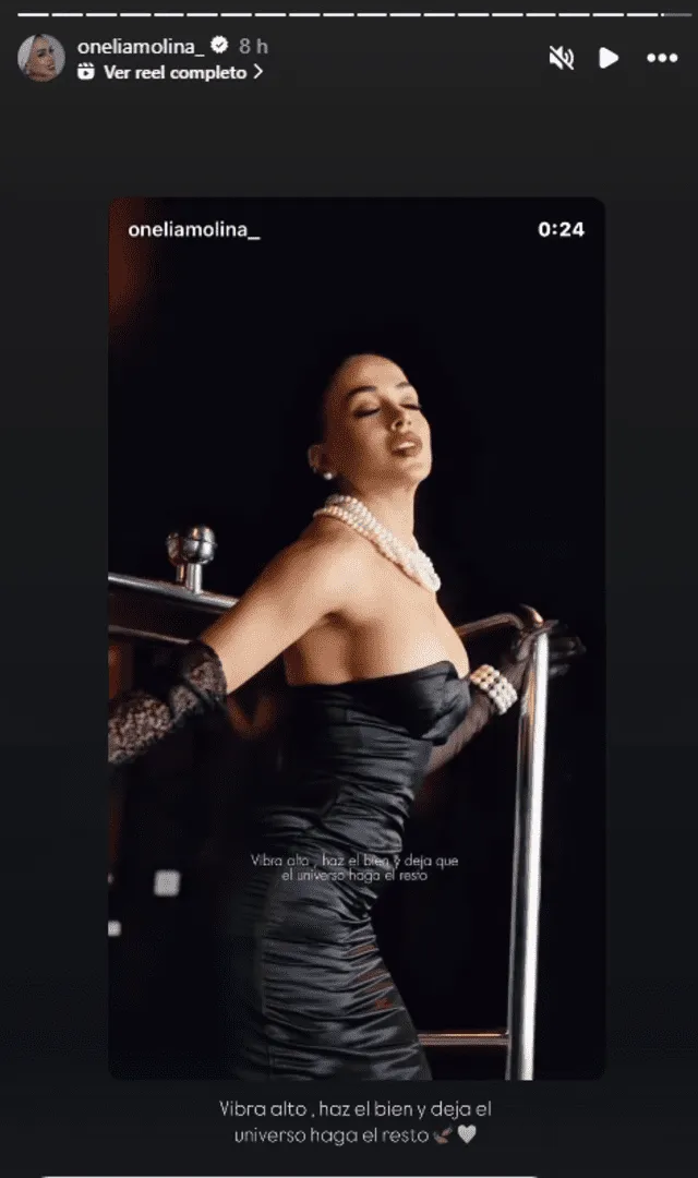 Estado de Instagram de Onelia Molina. Foto: captura Instagram 