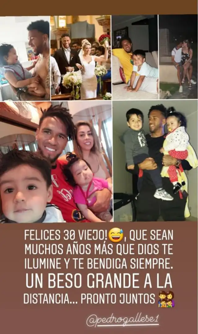 Publicación de Claudia Díaz a Pedro Gallese. Foto: Instagram.