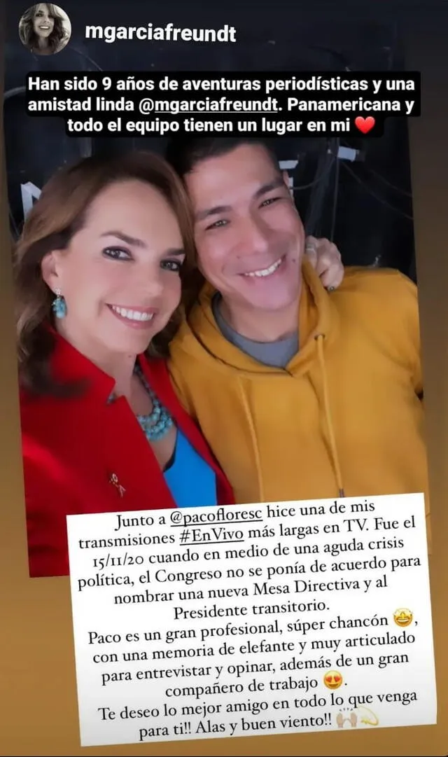 29.7.2022 | Marisol García  se despide de Paco Flores. Foto: captura Instagram