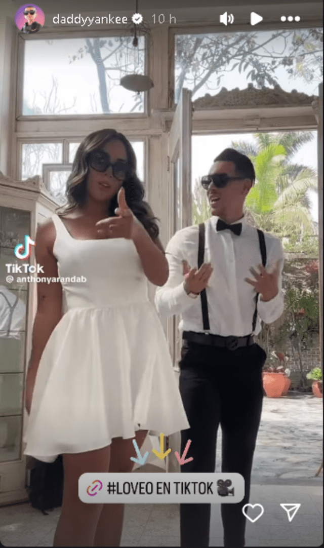 Daddy Yankee compartió en su Instagram el video de Tiktok de Melissa Paredes y su novio. Foto: Instagram Daddy Yankee.   